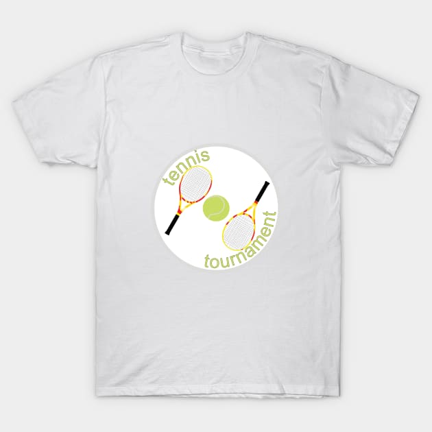 Rackets with tennis ball T-Shirt by GiCapgraphics